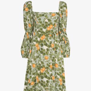 Reformation Mica Orange print midi dress
